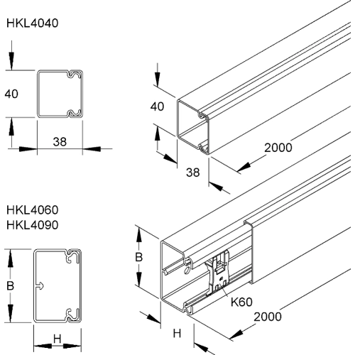 HKL4040.1 Kleinhuis Kabelkanäle Bild 2
