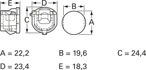 Zugentlastung Heyman 1857, Kabeldurchmesser 7,4 bis 9,8 mm, Wandstärke 0,8 bis 4,0 mm, PA 6.6, schwarz