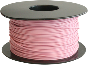 PVC-Schaltdraht, Yv, 0,2 mm², rosa, Außen-Ø 1,1 mm