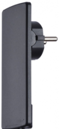 Extraflacher Schuko-Stecker EVOline® mit 5 mm Aufbauhöhe, schwarz