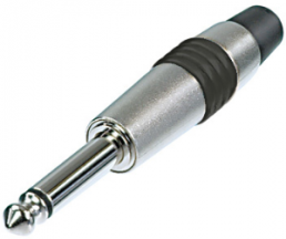 6.35 mm Klinkenstecker, 2-polig (mono), Lötanschluss, Metall, NYS224C-2