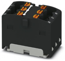 Verteilerblock, Push-in-Anschluss, 0,14-2,5 mm², 6-polig, 17.5 A, 6 kV, schwarz, 3002781