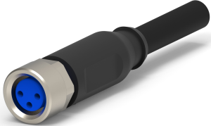 Sensor-Aktor Kabel, M8-Kabeldose, gerade auf offenes Ende, 3-polig, 5 m, PUR, schwarz, 4 A, 2273001-3