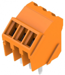 Leiterplattenklemme, 3-polig, RM 3.5 mm, 0,08-2,08 mm², 10 A, Schraubanschluss, orange, 1715020000