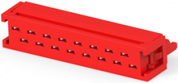 Stiftleiste, 16-polig, RM 1.27 mm, gerade, rot, 1-215083-6