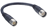 Sensor-Aktor Kabel, M23-Kabelstecker, gerade auf M23-Kabeldose, gerade, 6-polig, 10 m, PUR, schwarz, 47957