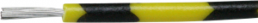PVC-Schaltlitze, hochflexibel, LiYv, 0,14 mm², AWG 26, schwarz/gelb, Außen-Ø 1,1 mm