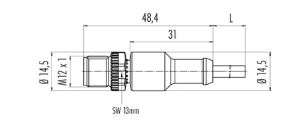 79 3429 33 04 binder Sensor-Aktor Kabel Bild 2