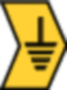PVC Kabelmarkierer, Aufdruck "Symbol: Erde", (L x B) 5 x 6.8 mm, max. Bündel-Ø 9 mm, gelb, 515-01947