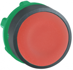 Drucktaster, tastend, Bund rund, rot, Frontring schwarz, Einbau-Ø 22 mm, ZB5AA4