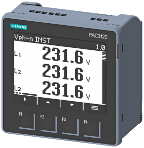 SENTRON Power Monitoring PAC3120, Fronteinbau, 690/400 V, 5 A, 24-60 V DC, Mo..., 7KM31201BA011EA0