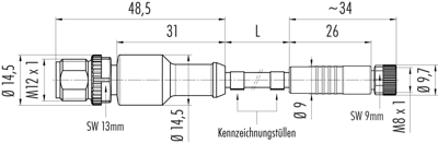 77 3429 3406 50003-0200 binder Sensor-Aktor Kabel Bild 2