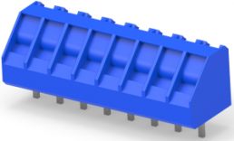 Leiterplattenklemme, 8-polig, RM 5 mm, 0,3-2 mm², 10 A, Schraubanschluss, blau, 1776252-8