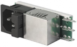IEC-Stecker-C14, 50 bis 60 Hz, 6 A, 250 VAC, 1.6 W, 700 µH, Flachstecker 6,3 mm, 5411.6253.253