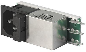 IEC-Stecker-C14, 50 bis 60 Hz, 2 A, 250 VAC, 1.6 W, 4 mH, Lötanschluss, 5411.2251.251