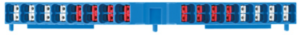 Rangierverteilerklemme, Push-in-Anschluss, 0,5-1,5 mm², 32-polig, 8 A, 4 kV, blau, 1267830000