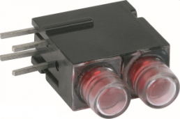 LED-Signalleuchte, rot, 4 mcd, RM 2.54 mm, LED Anzahl: 2