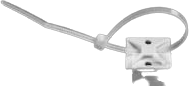 Befestigungssockel, Nylon, weiß, selbstklebend, (L x B x H) 28.58 x 28.58 x 4.8 mm