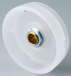 Drehknopf, 6 mm, Polycarbonat, transparent, Ø 41 mm, H 14 mm, B8241061