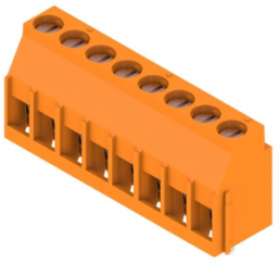 Leiterplattenklemme, 8-polig, RM 5 mm, 0,08-6,0 mm², 20 A, Zugbügel, orange, 1001760000