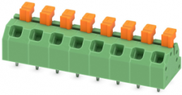 Leiterplattenklemme, 8-polig, RM 5 mm, 0,2-0,75 mm², 13.5 A, Federklemmanschluss, grün, 1864493