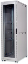 42 HE Serverschrank, Stahl-Fronttür mit Plexiglas, (H x B x T) 2050 x 600 x 1000 mm, IP20, Stahlblech, lichtgrau, DN-19 SRV-42U-GD-1