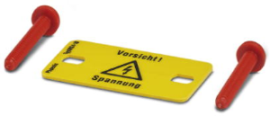 Warnschild, Symbol: Blitz, (L x B) 40 x 22 mm, PVC, 1004225