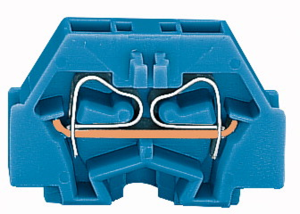 2-Leiter-Klemme, Federklemmanschluss, 0,08-1,5 mm², 1-polig, 18 A, 6 kV, blau, 260-304