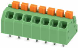 Leiterplattenklemme, 7-polig, RM 3.5 mm, 0,2-1,5 mm², 16 A, Federklemmanschluss, grün, 1862097