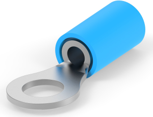 Isolierter Ringkabelschuh, 1,25-2,0 mm², AWG 16 bis 14, 5 mm, blau