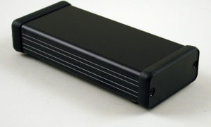 Aluminium Gehäuse, (L x B x H) 120 x 54 x 23 mm, schwarz (RAL 9005), IP54, 1455C1202BK