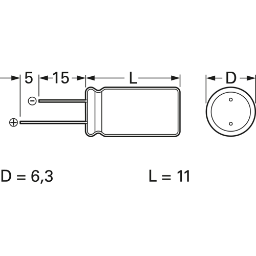 ESH107M025AE3AA Kemet Elektrolyt Kondensatoren Bild 2