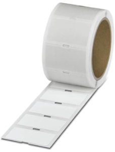 Polyester Etikett, (L x B) 60 x 30 mm, weiß, Rolle mit 1000 Stk
