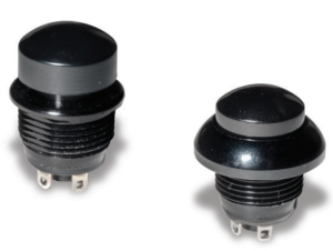 Drucktaster, 1-polig, schwarz, unbeleuchtet, 10 mA/5 V, Einbau-Ø 12.3 mm, IP68, NP8S2R203GE