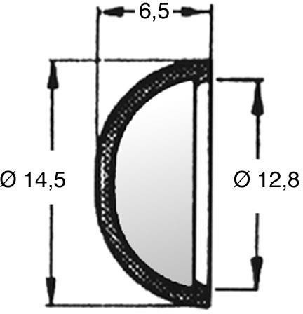 Schraubenabdeckkappe, M5, Innen-Ø&nbsp;12.8 mm, Außen-Ø&nbsp;14.5 mm, PA, 003.14.058 - 2