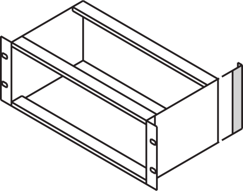 Eckprofil hinten, Aluminium, (H) 132.6 mm, 3 HE, für EMV-Dichtung aus Edelstahl, - 2