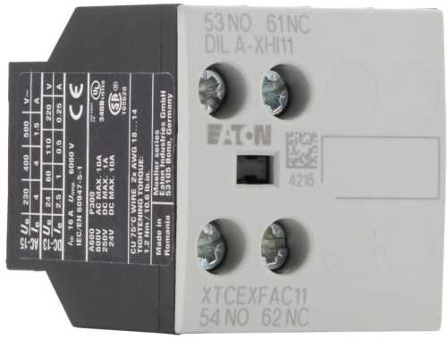 Hilfsschalter, 2-polig, 1 Schlie&szlig;er + 1 &Ouml;ffner, Schraubanschluss, 276421 - 3