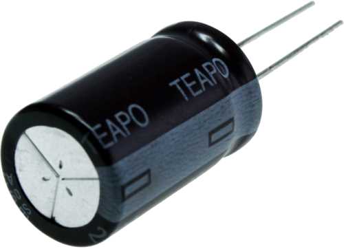 Elektrolytkondensator, 1 &micro;F, 63 V&nbsp;(DC), &plusmn;20 %, radial, RM&nbsp;2 mm, &Oslash;&nbsp;5 mm, KSH105M0 - 1