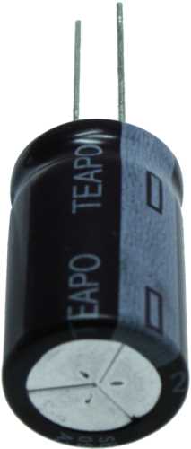 Elektrolytkondensator, 1 &micro;F, 63 V&nbsp;(DC), &plusmn;20 %, radial, RM&nbsp;2 mm, &Oslash;&nbsp;5 mm, KSH105M0 - 2