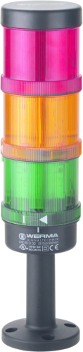 LED-Signalsäule, Ø&nbsp;70 mm, grün/gelb/rot, 24 V AC/DC, IP65, 649 240 05 - 1