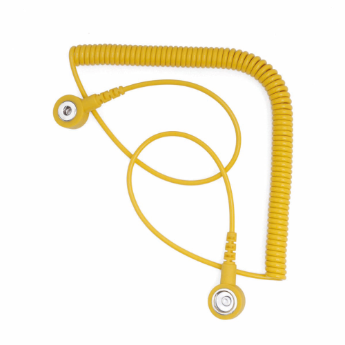 ESD Spiralkabel für Armband hochelastisch gelb, 9-341-2