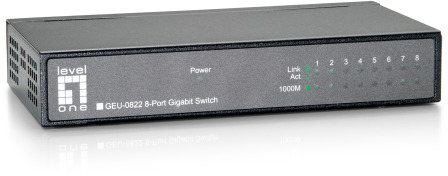 Ethernet Switch, unmanaged, 8 Ports, 1 Gbit/s, 5 VDC, GEU-0822 - 1