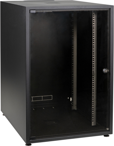12 HE Serverschrank, (H x B x T) 604 x 600 x 600 mm, IP20, Stahl, schwarz, OFF-1 - 1