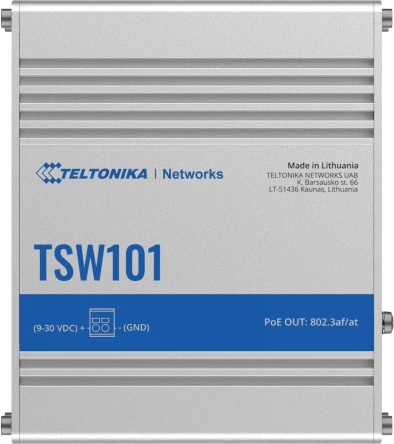 Ethernet Switch, 5 Ports, 1 Gbit/s, 9-30 VDC, TSW101000000 - 1