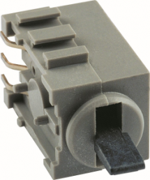 Toggle switch, gray, 1 pole, latching, On-Off-On, 6 VA/60 VAC, tin-plated, 1247.3041