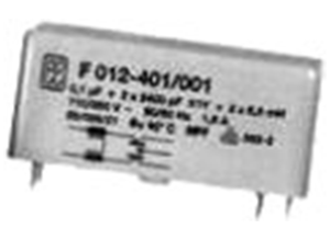 RFI filter, 50 to 60 Hz, 1.6 A, 110/250 VAC, 6.8 mH, Solder pin, F012-401/001