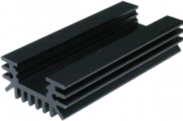 LED heatsink, 150 x 36 x 17 mm, 15 to 4.1 K/W, black anodized