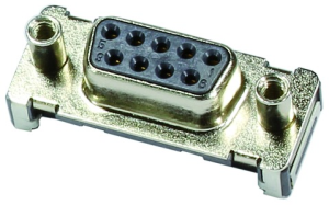 D-Sub socket, 37 pole, standard, equipped, straight, solder pin, 09554156621741