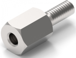 Hexagonal spacer bolt, External/Internal Thread, M2/M2, 20 mm, brass