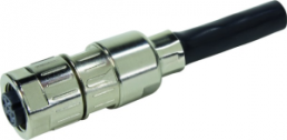 Socket, M12, 5 pole, crimp connection, screw locking, straight, 21038212511